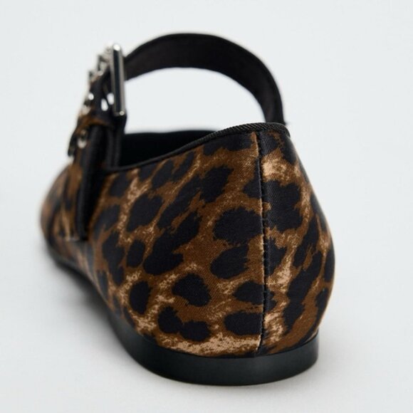 ZARA ANIMAL PRINT BALLET FLATS - Picture 4 of 5